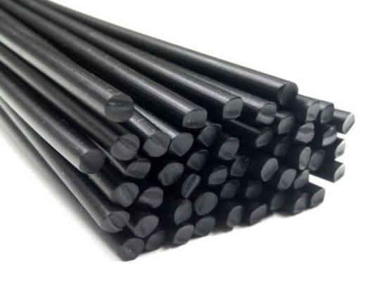 Plastique baguettes de soudure PVC-P souple 4mm Ronde Noir 25 Barres